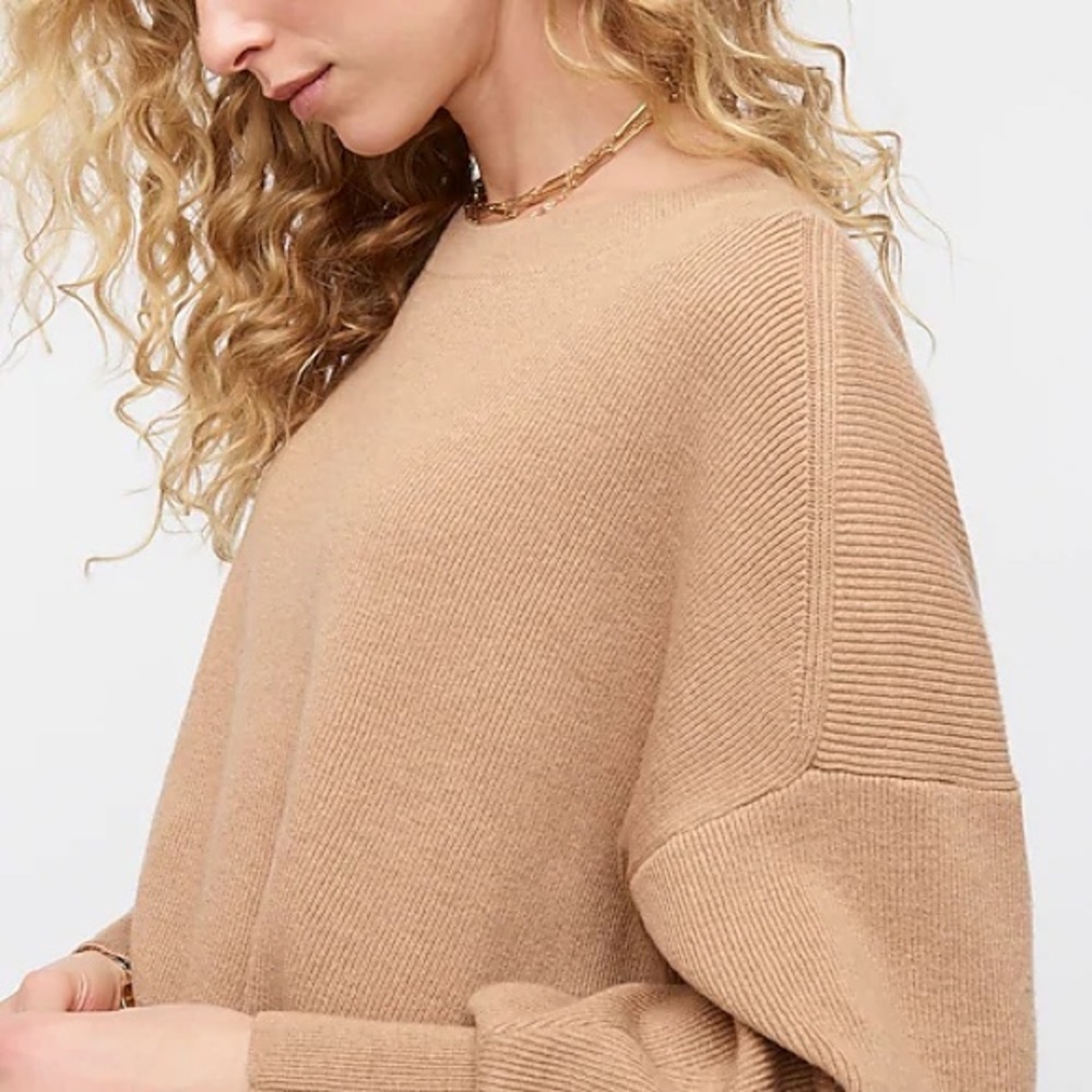 J. Crew Balloon-sleeve crewneck sweater